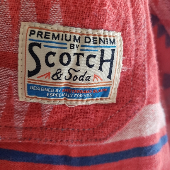 Men's Scotch & Soda Ikat Denim-Detailed Jacquard Overshirt - size S - Picture 2 of 6